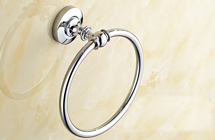 Chrom poliert Messing Bad Wand Montiert Handtuch Ring Halter Bad Zubehör Bad Hardware Bad Armaturen mba805