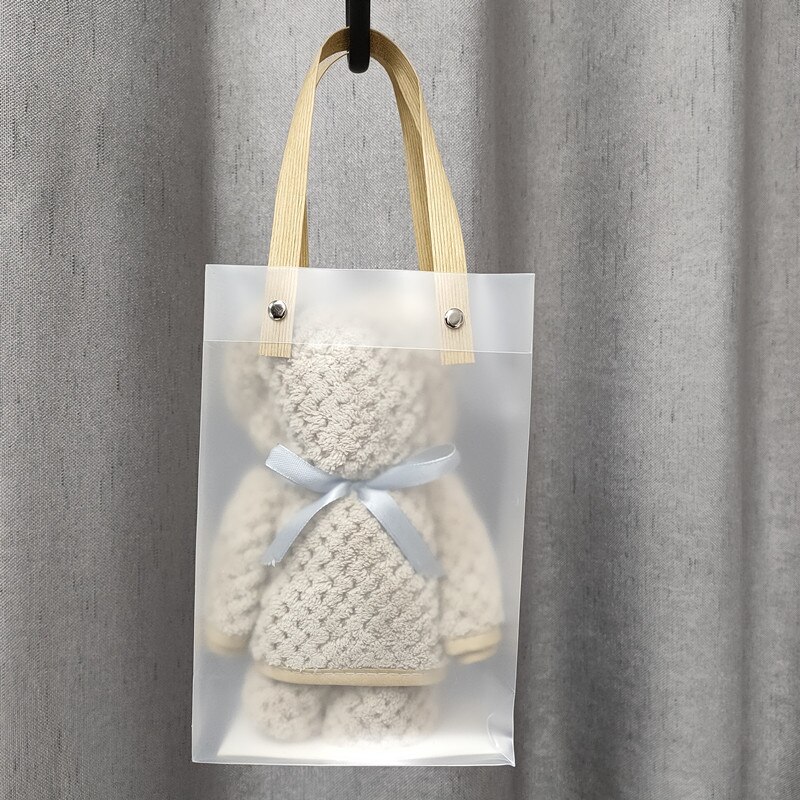 Ensemble de serviettes de bain de luxe en velours, molleton, forme d'ours, avec boîte, séchage rapide, en microfibre, de mariage, de fête: 08