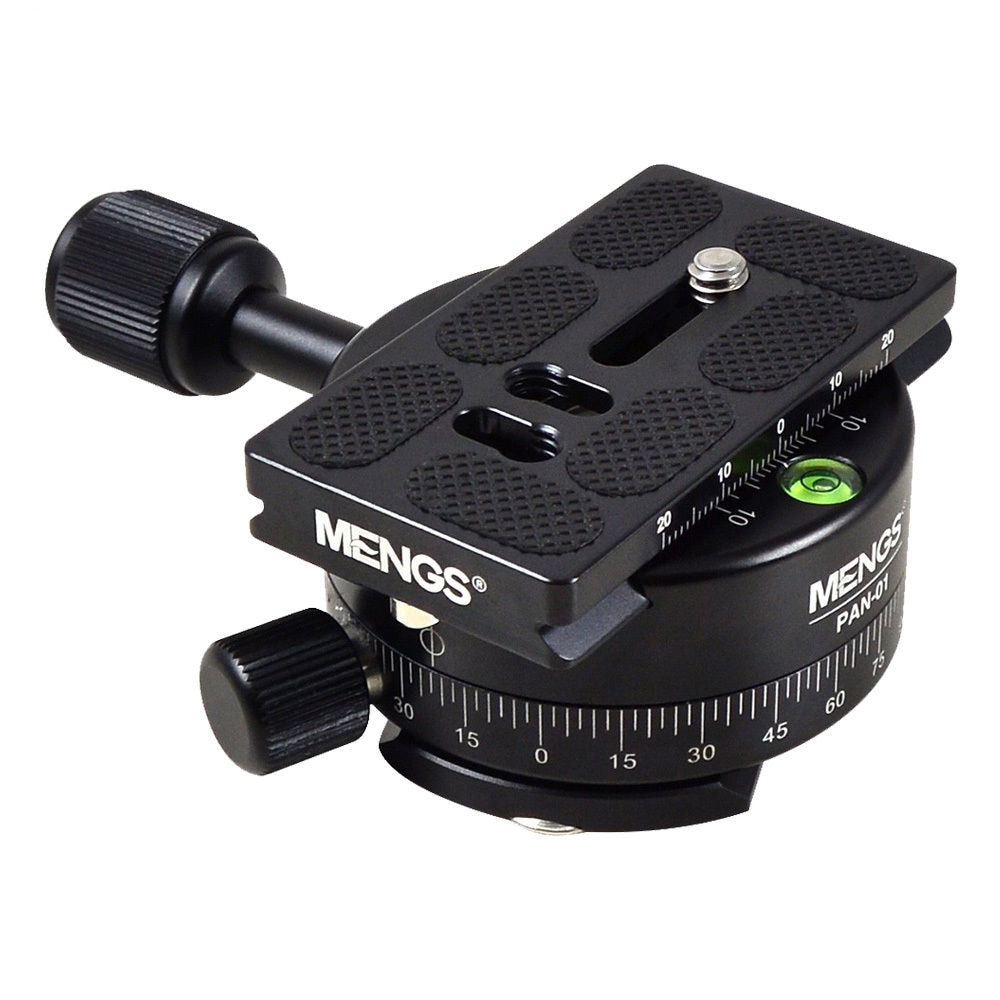 MENGS Pfanne-01 360 Grad Aluminium Panorama Schwenken Basis Stativkopf Klemme + 1/4 ''Schnellwechselplatte für DSLR Kamera & stativ