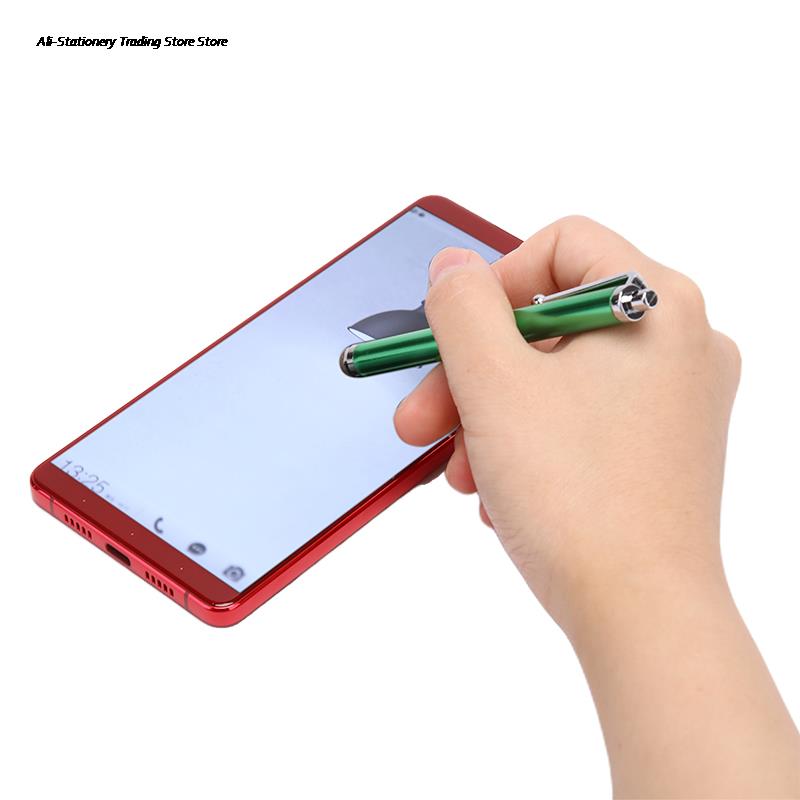 Lápiz óptico de fibra de Metal para pantalla táctil, microfibra para iPhone, Samsung, teléfono inteligente, tableta, pc, Color aleatorio, 1 ud.