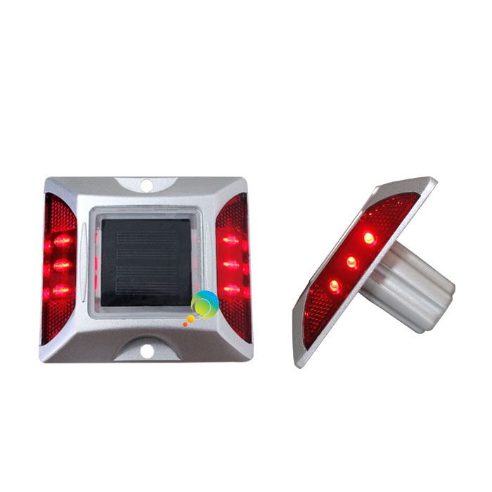 Waterdichte rode LED knipperlicht zonne-energie cat eye weg stud reflector
