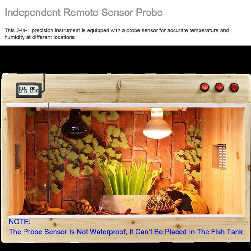 Mini Digital Hygrometer Thermometer for Incubator Reptile Gl Container Humidor Guitar Box Greenhouse(4Pcs)