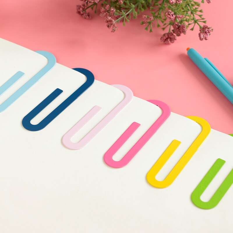 2pcs/pack Multicolor Paperclips Metal Paper Clips For School Office Supplies