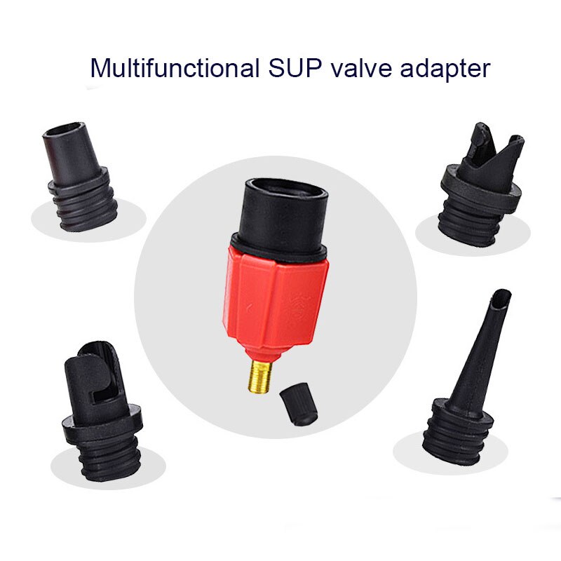 Inflatable Pump Adaptor Air Pump Converter with 4 Types Air Valve Nozzles Multifunction Conversion Head EDF88