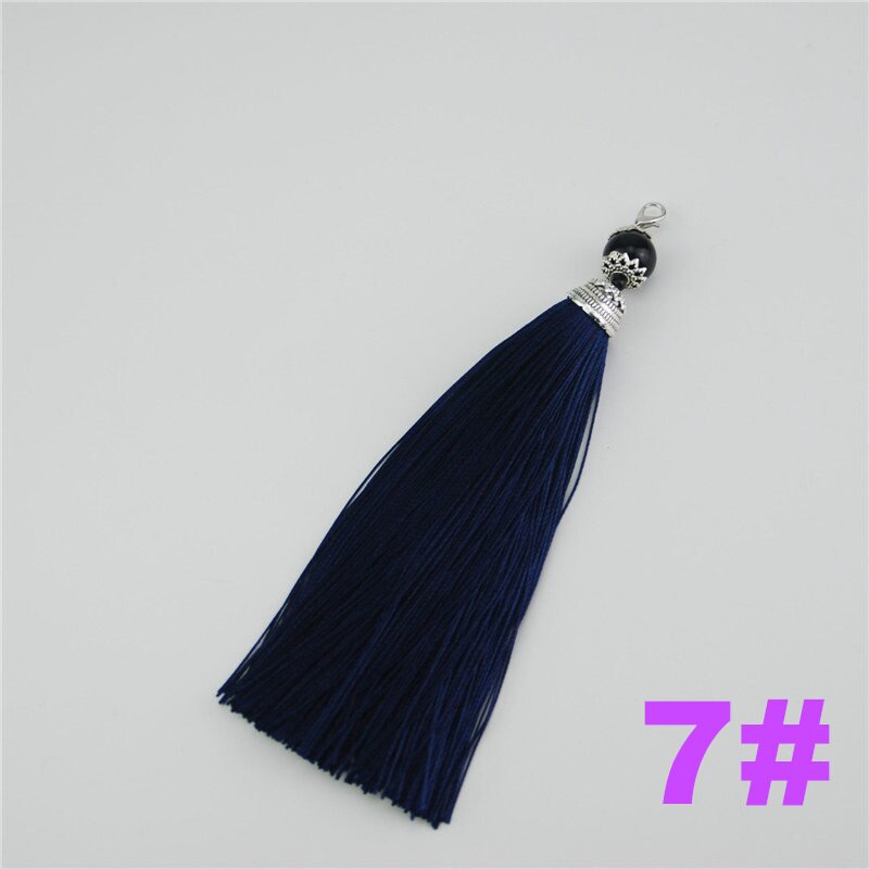 Rayon Bead Tassels 15cm 10pcs Handmade Supplies For Jewelry Findings DIY Curtain Embellish Accessories Fringe LS019: 7 navy