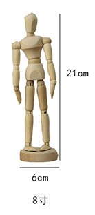 Pot de fleur plante verte | Marionnette Joint en bois, poupée modèle mannequin, dessin artistique, de décoration de bureau: 8