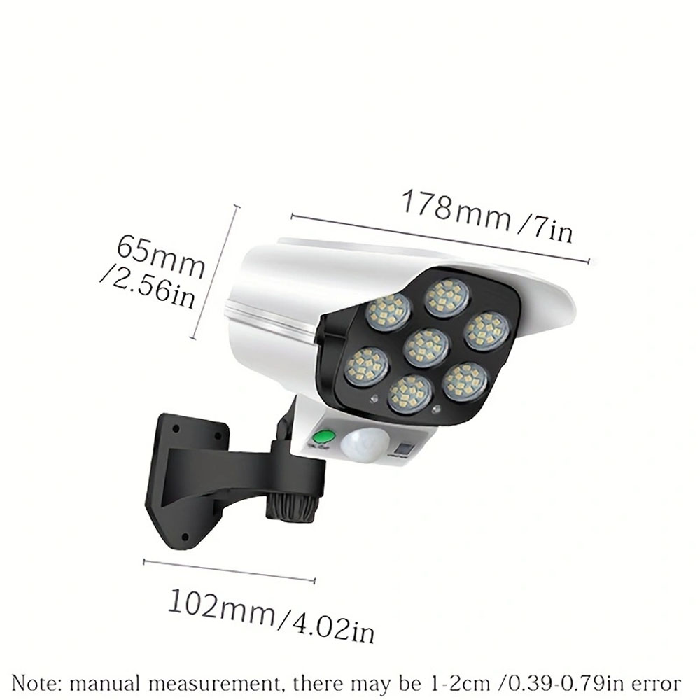 1/2 stuks, op zonne-energie 77 LED's simulatie bewakingslicht buiten beveiligingslamp bewegingssensor tuinverlichting