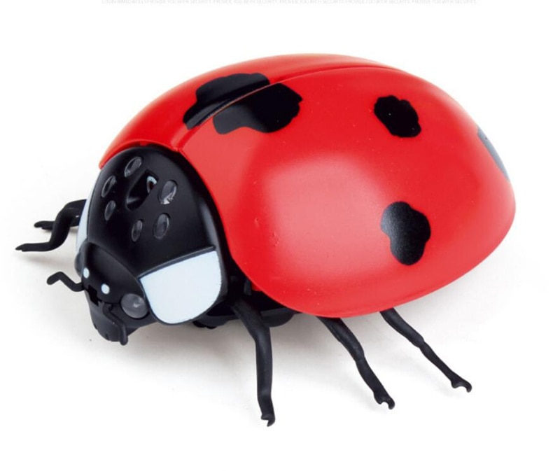 [Funny] Trick toys Remote control animal LED light IR RC insects beetles ladybird electronic pet robot model Prank toy joke toy