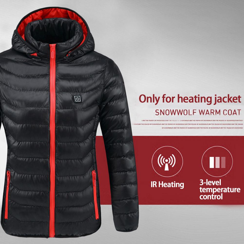 Manteau d&#39;hiver en Fiber de carbone en graphène, 1 paire, veste d&#39;extérieur chauffante électrique, USB, température constante, manteau