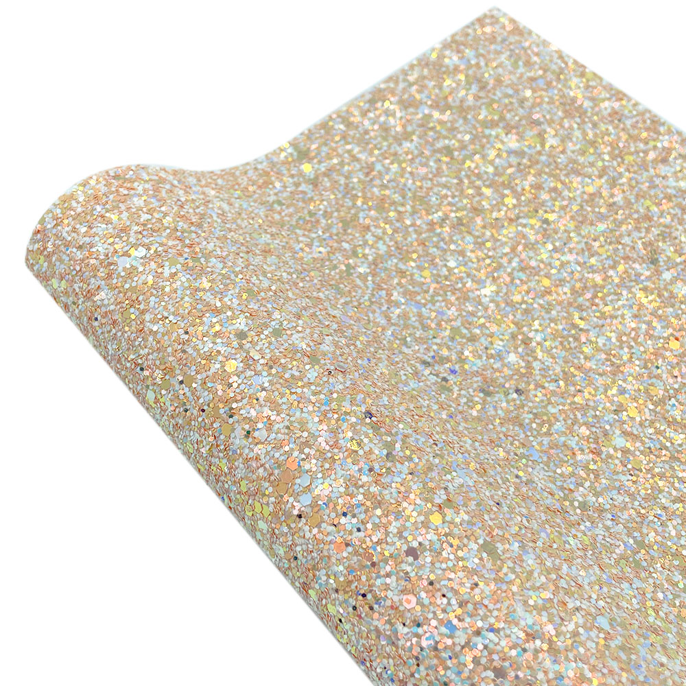 Meerkleurige glitterstof hologram regenboog synthetisch leer vinyl haarboog decoratie DIY handgemaakte tassen kleding ambachtelijk materiaal: MULTI