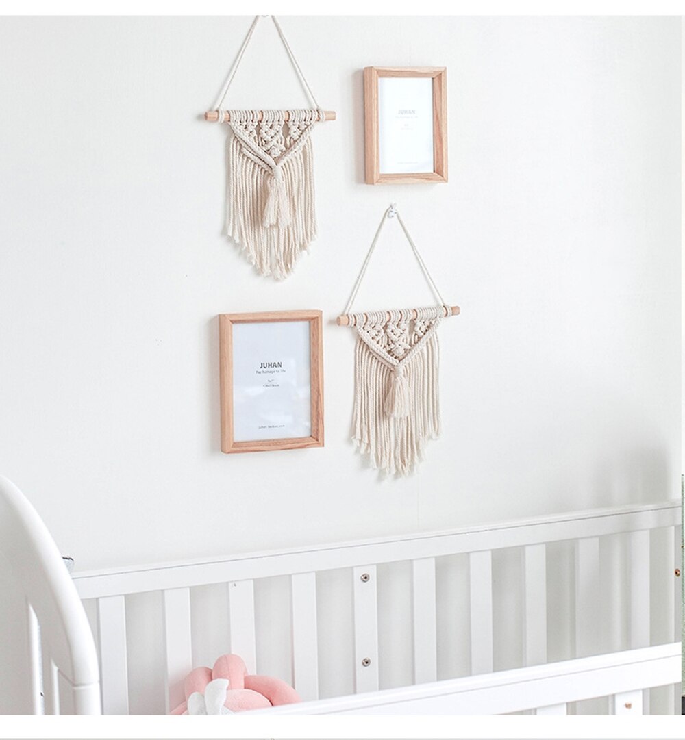 Bohemia Macrame Wall Hanging Hand Woven Boho Decor Wall Tapestry for Bedroom Living Room Crochet Rope Backdrop Mandala Pendant