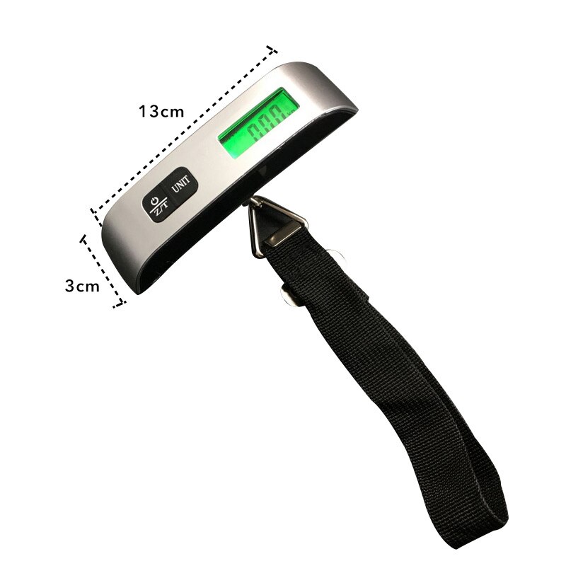 Báscula de cinturón de mano, báscula colgante Digital LCD de 50kg/10g para maleta de viaje, báscula para colgar equipaje, báscula de peso electrónica: B