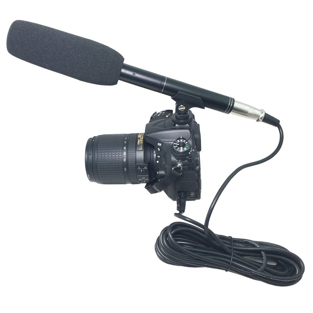 Durable Interview Handheld Mikrofon Mic Set für Reporter Journalist, Schwarz
