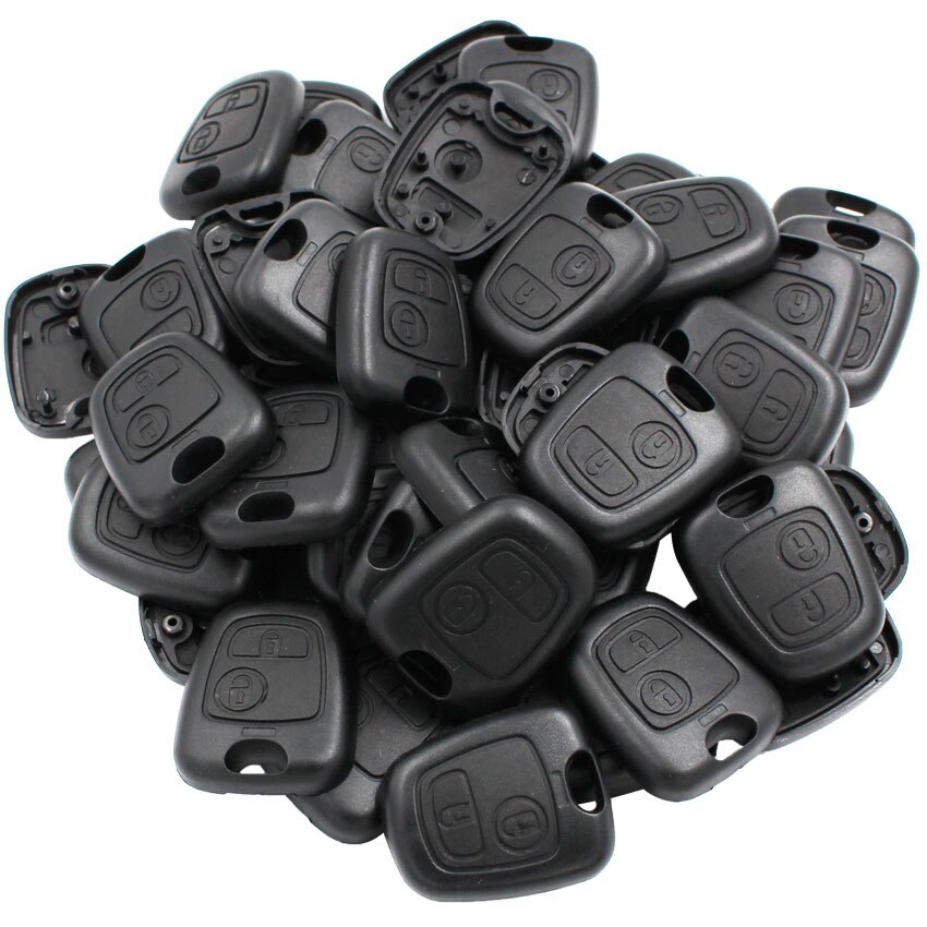 10 stk/parti udskiftning til peugeot 206/307/207 til citroen  c2 halv fjernbetjening nøglekasse shell smart nøglehus cover uden klinge