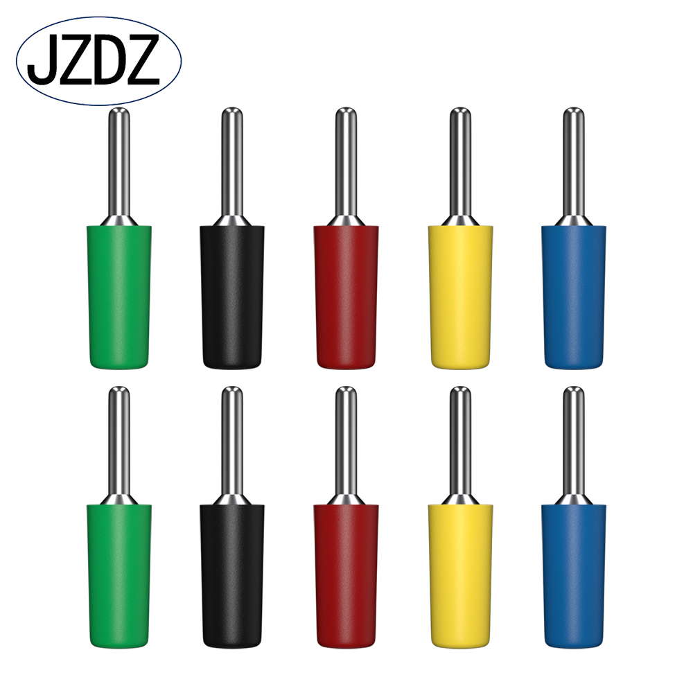 JZDZ 10 Stück 2 mm Bananenstecker Kupfer vernickelt elektrischer Steckverbinder Testzubehör 10001