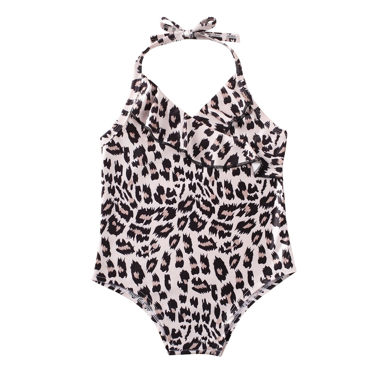 Toddler baby piger leopard et stykke badedragt badetøj bikini badedragt svømning strandtøj: 6 to 12 måneder