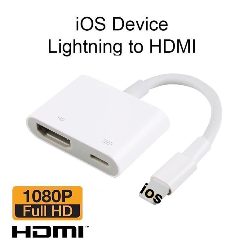 the latest Universal1080P HDMI Cable Adapter For Apple interface 8Pin to HDMI Digital AV Converter for iPad iPhone iOS