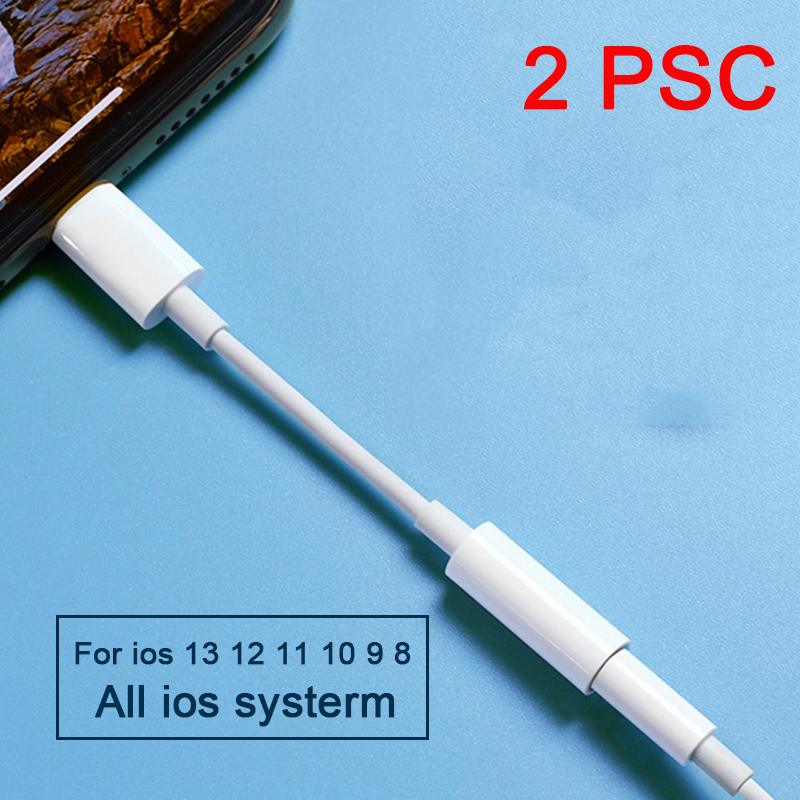 NNBILI 3.5mm per adattatore ios Jack AUX Cable per iPhone 13 14Pro Max adattatore maschio a femmina convertitore per cuffie Splitter Audio: Argento