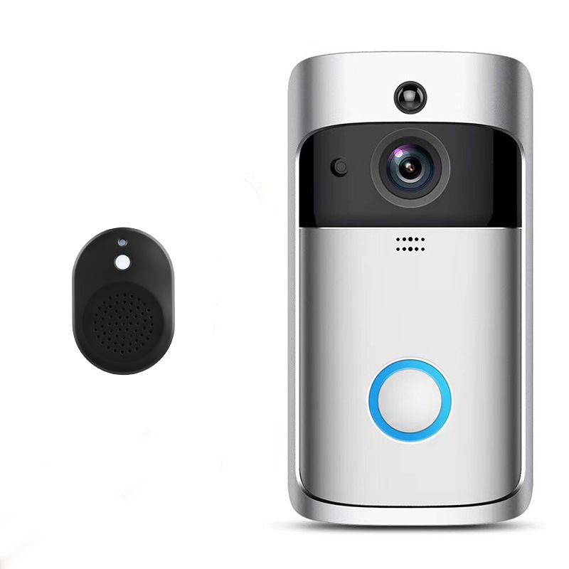 Video Doorbell Camera HD WiFi Doorbell Wireless Operated Motion Detector Audio & Speaker Night Vision for iOS&Android: green