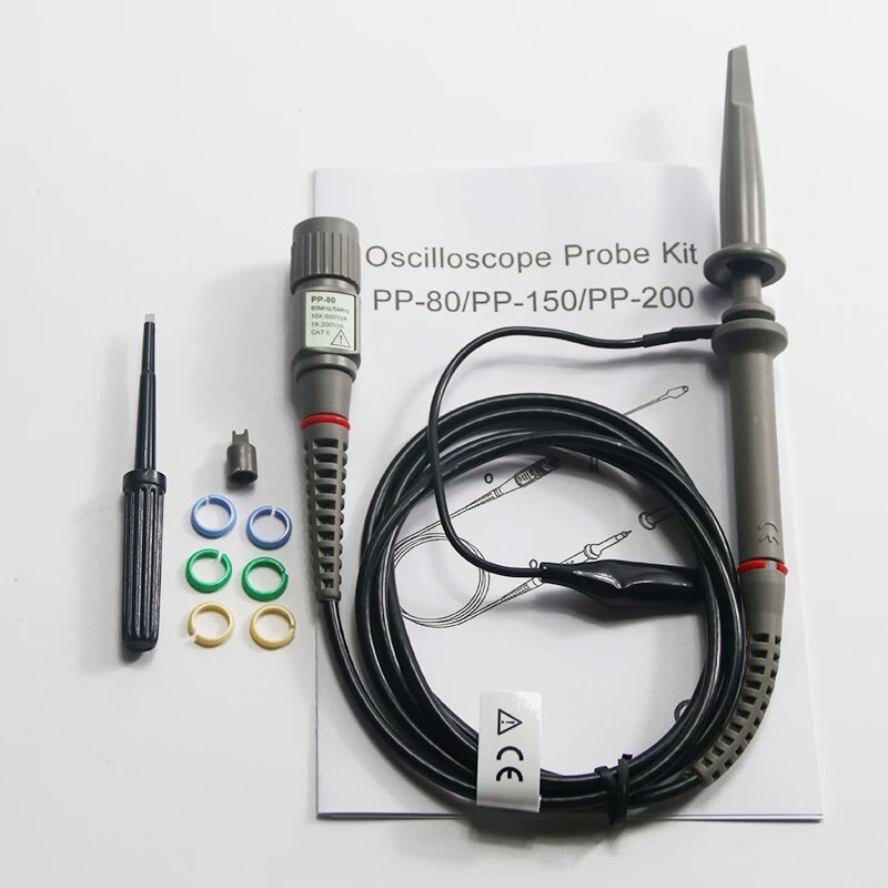 Hantek oscilloskop sond 60 mhz 100 mhz 200 mhz 250 mhz för  ( pp80 pp150 pp200 pp250)  oscilloskop tillbehör
