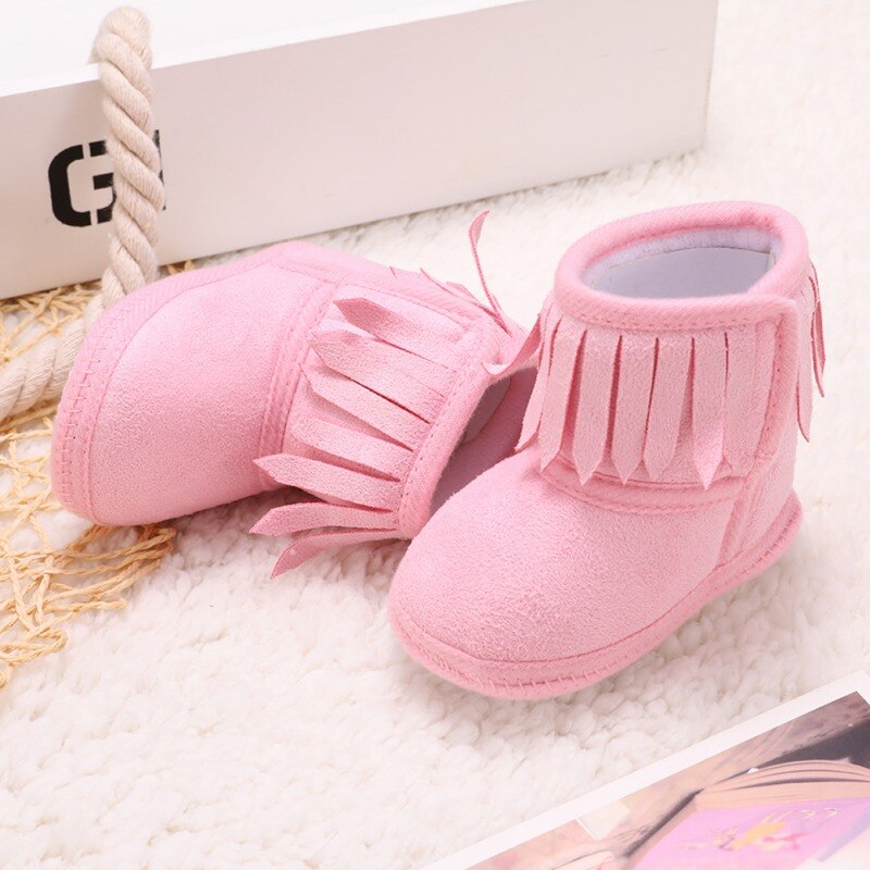 Peuter Schoenen Winter Snowboots Infant Zachte Bodem Baby Kwastje -Collectie Baby Schoenen Zachte Zool Anti-Slip crib Laarzen