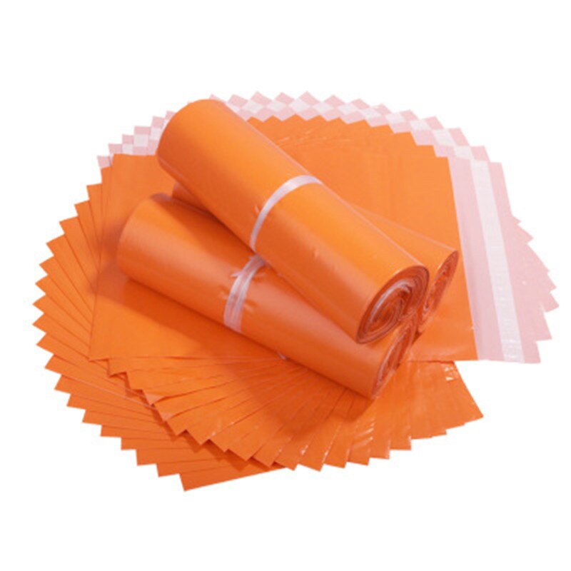 50 stücke Neue Orange 14 Draht Selbst-Dichtung Klebstoff Lagerung Tasche Matte Material Umschlag Mailer Post Wasserdichte Tasche Verpackung taschen