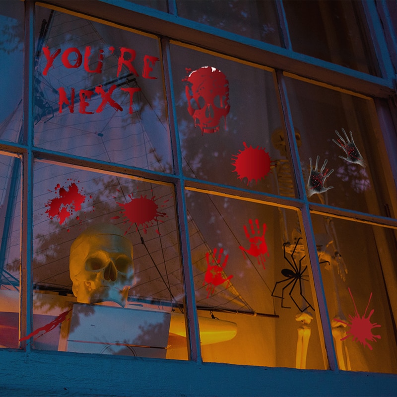 Halloween tarrat seinä ikkuna jääkaappi halloween koristelu juhlatarvikkeet kauhu pelottava halloween rekvisiitta tarvikkeet