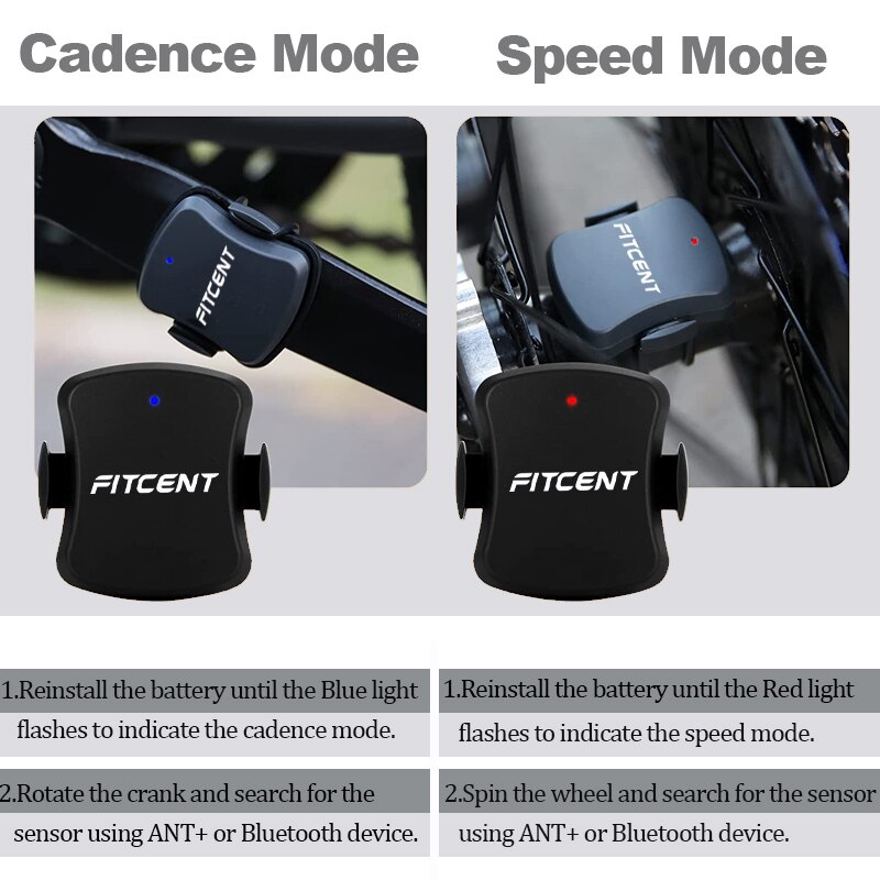 Fitcent Dual Mode Hartslagmeter Ant + Blutooth Fiets Cadans Snelheidssensor Cyling Computer Voor Wahoo Garmin Zwift Sport