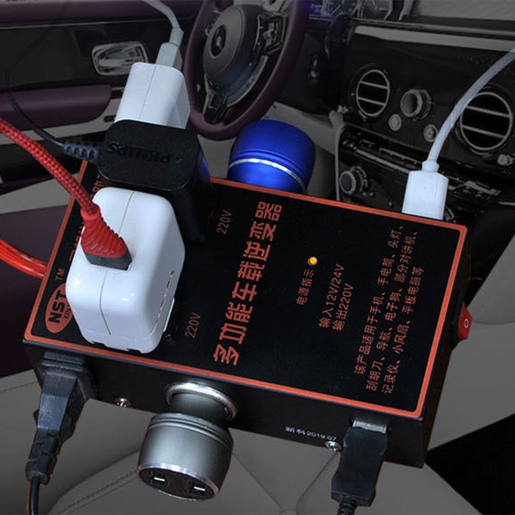 Car Inverter 12v 24v To 220v Universal Multifunctional Power Socket Conversion Charger For Automobile Trucks