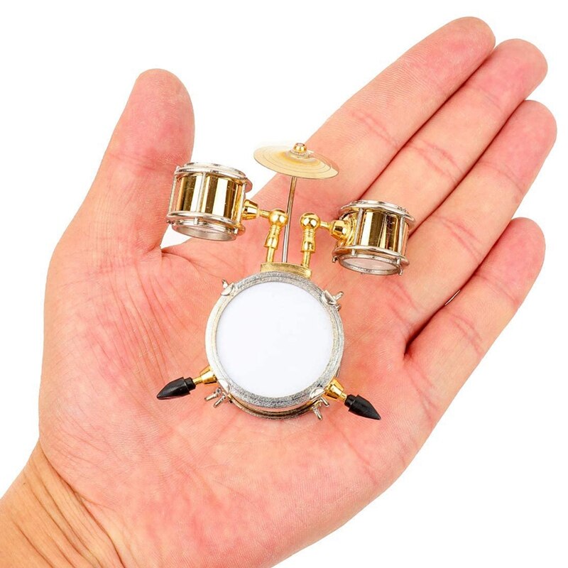 Miniatur Trommel Hause Dekoration Mini Percussion Musical Instrument Mini Trommel Miniatur Puppenhaus Modell Ornament Spielzeug
