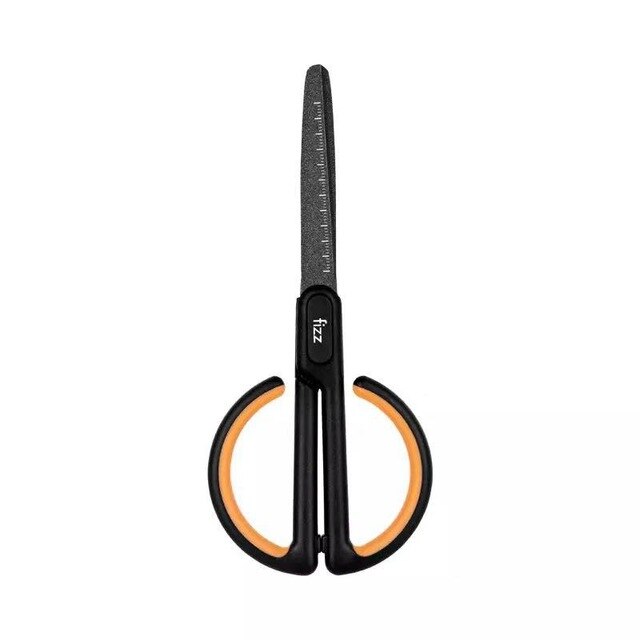 Fizz Anti-Stick With Scale Scissors Household Office School Antirust Hand Shear For DIY, Tape,Paper Shears Crop Tool 6 Colors: Orange