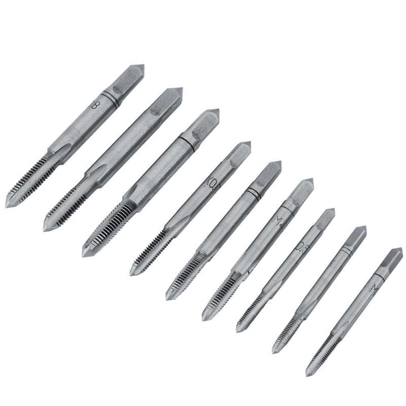 32Pcs Draad Tap M3-M12 Grof Pitch Gelegeerd Staal Tappen Set Met Wrench Draad Gauge Handgereedschap