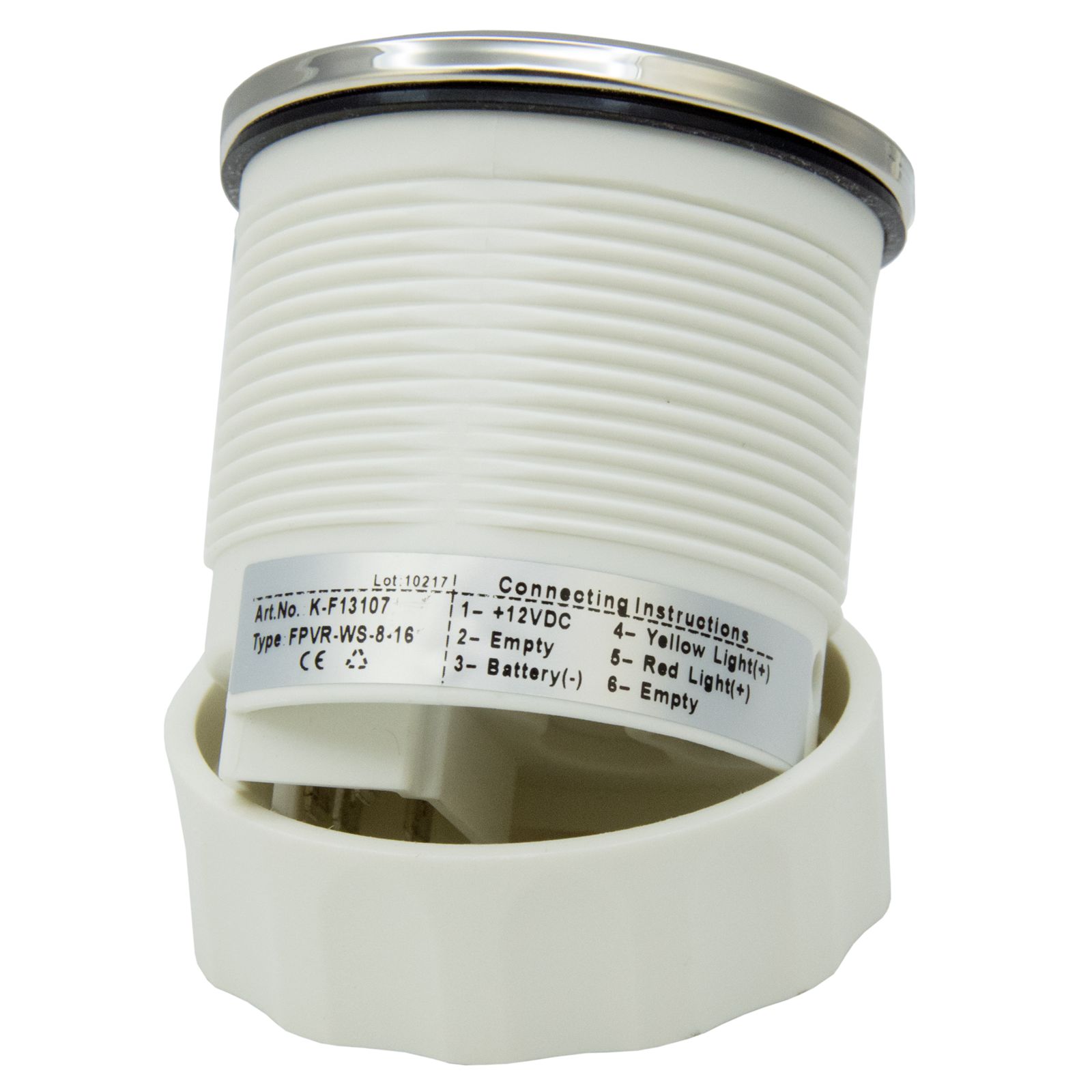 KUS Marine Battery Voltage Meter Boat Voltmeter Gauge Steel Bezel White Face 8-16V