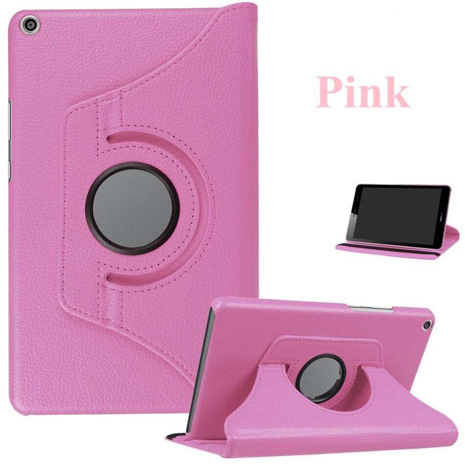 Magnetyczny futerał MediaPad T3 8.0 Folio Pu skórzany pokrowiec do Huawei MediaPad T3 8.0 KOB-L09 /W09 Filip stojak inteligentny Tablet Capa przypadki: Pink