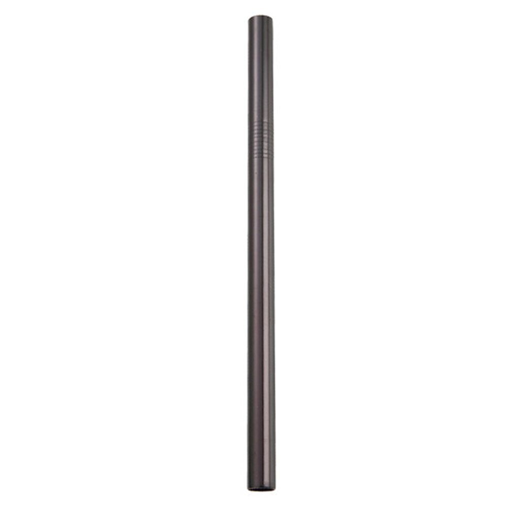 Pajitas largas reutilizables de acero inoxidable de , Pajita recta grande de Metal, 10mm/12mm: black 12mm
