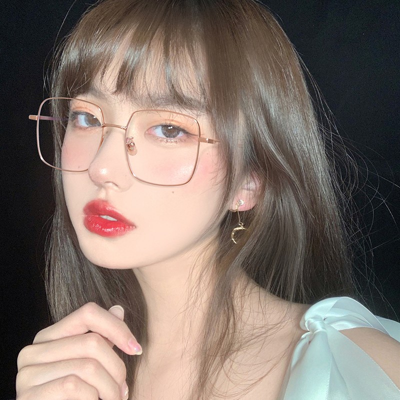Oversized Anti Blue Light Glasses Men Women Diamond Studded Oversized Square Eyeglasses Computer Goggles Eyewear Glitter Frame
