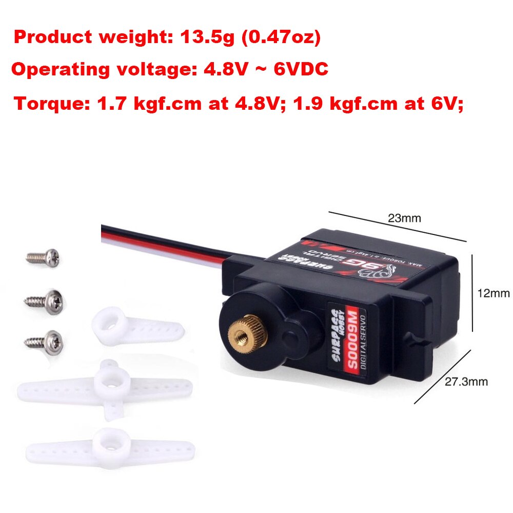 SURPASS HOBBY servo 9g 17g 25g 6kg 9kg 15kg 16kg 20kg 24kg 25kg 30kg Digital Servo for 1/18 1/16 1/12 1/10 1/8 1/7 1/5 rc car: 9g metal servo