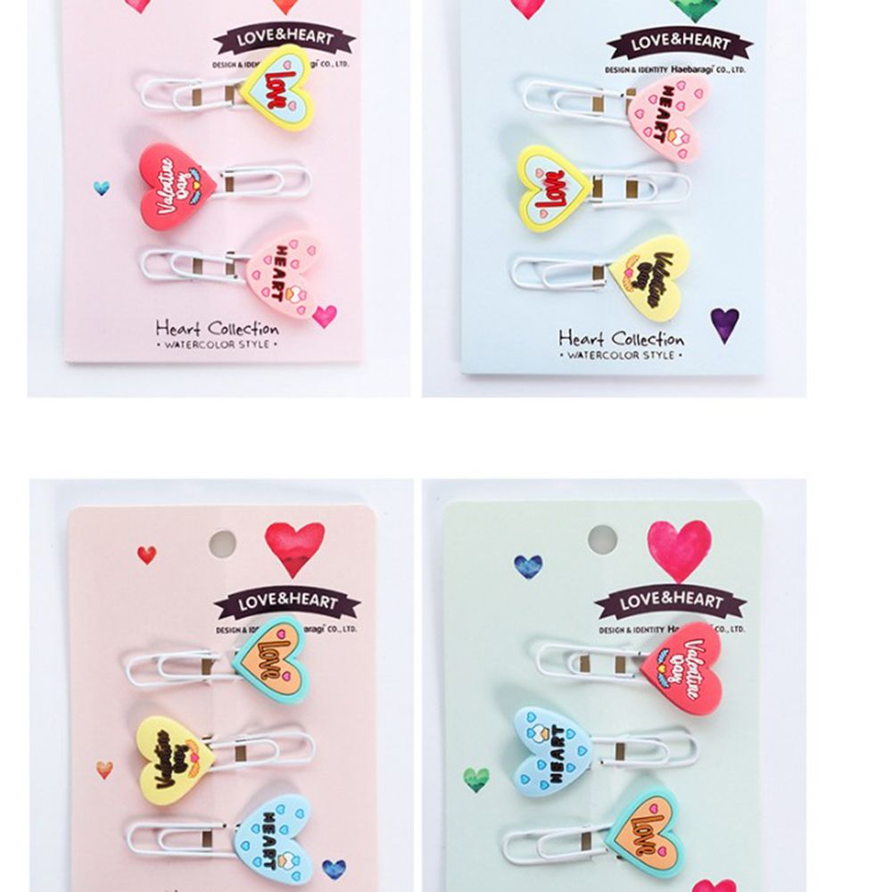 3PCS/Pack soft bookmarks paper clips Girls heart b... – Vicedeal