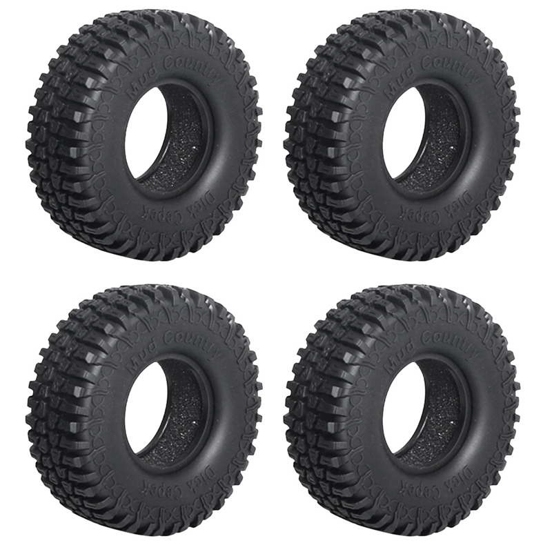 RC Auto Reifen - 100mm Durchmesser - 39mm Breite - 4er Set - Gummi - für 1/10 Skala Kletterfahrzeuge