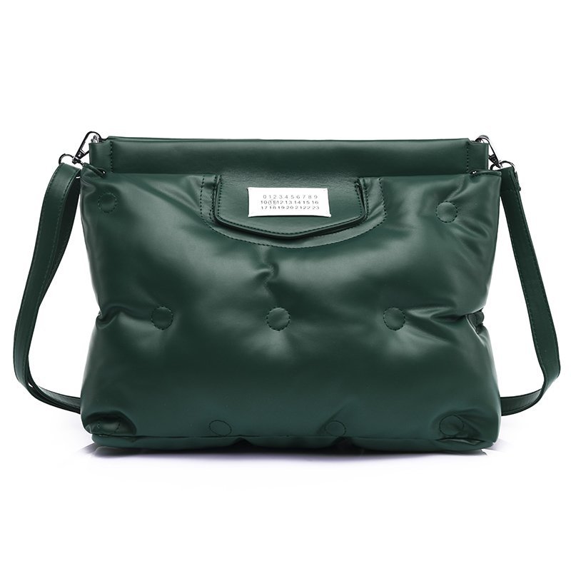 OLSITTI – Sac à bandoulière en velours pour femmes, fourre-tout de couleur unie, grande capacité, hiver: Green