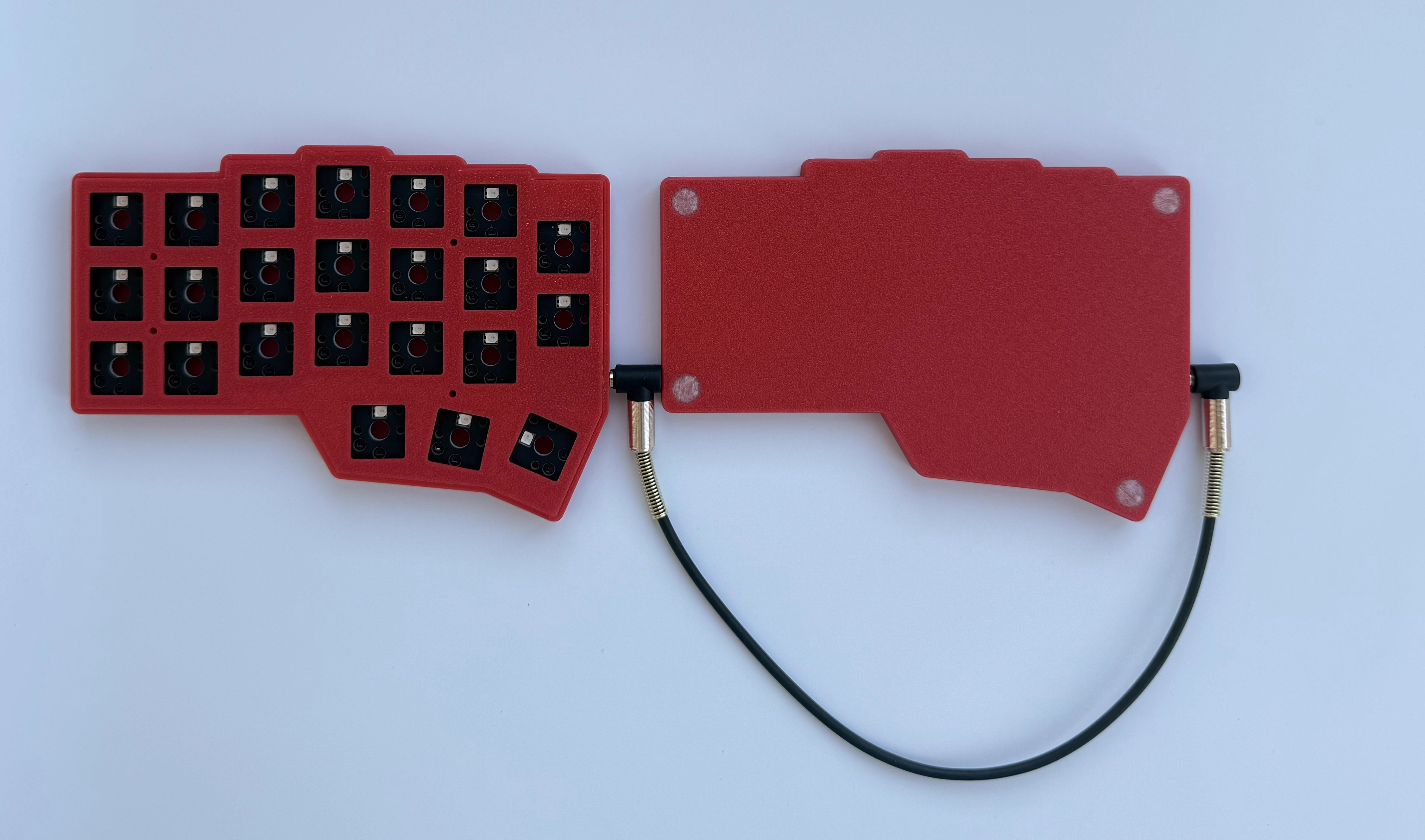 Corne crkbd  v4.1 -delat tangentbord trådbundet rgb-byte anpassat stöd qmk/via corne  v4.1 -delat tangentbordskit för pc-tillbehör: Kamel / Svart strömbrytare