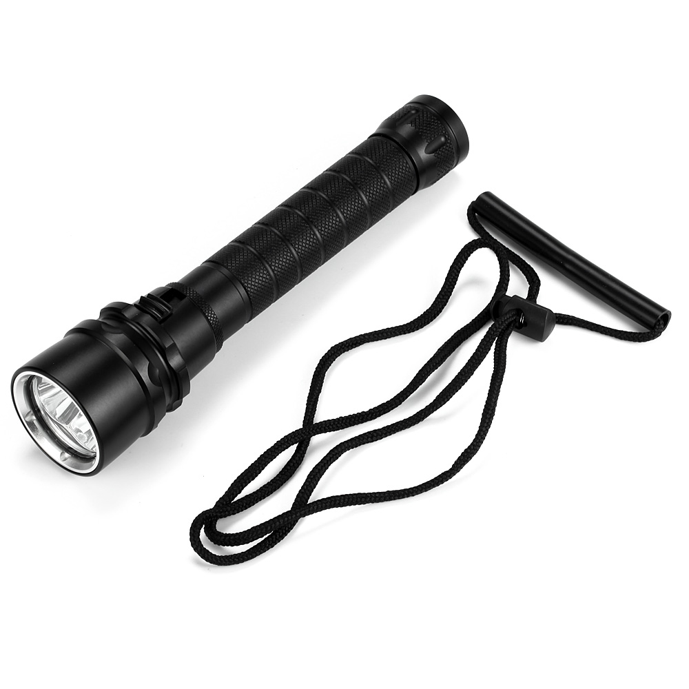 Waterdichte 3x XM-L2 Geel Licht LED Duiken Zaklamp Zaklamp Met Traploos dimmen schakelaar voor Outdoor Onder Water Sport