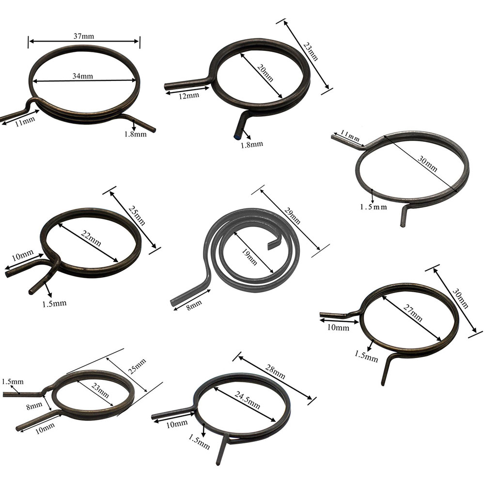 Ressorts de poignée de porte en acier inoxydable, 5 pièces, fil plat, poignée de serrure de porte, bobine à ressort, remplacement de porte de maison, ressorts de Torsion de retour