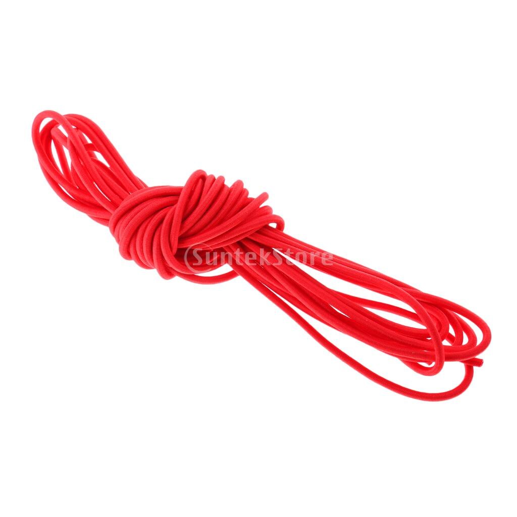 3mm Blue/Red Strong Elastic Round Bungee Rope Shock Cord Tie Down Boats Trailers Roof Rack 100m 50m 30m 20m 10m 5m 2m 1m 0.5m