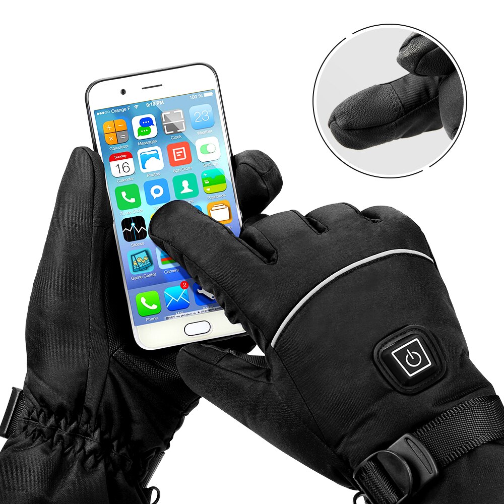 Winter motorhandschoenen, verwarmde handschoenen, waterdichte motorhandschoenen, usb elektrische verwarmde handschoenen met accu voor skiën