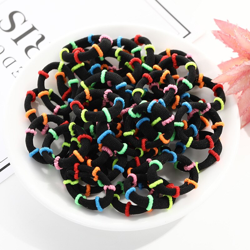 50 Pcs Kinderen Snoep Kleur Haar Touw Elastische Chouchou Haarbanden Mini Haar Ringen Rubber Band Voor Meisjes Prinses Haar accessoires: 6