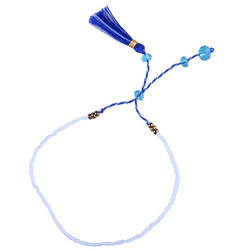 KELITCH Miyuki Samen Perlen Armbänder Quaste Freundschaft Armbänder Einstellbare wickeln Armbinde Charme Kristall Armbinde Armreifen: AZX020