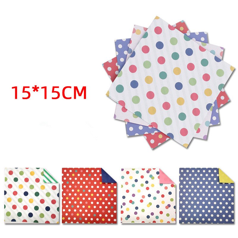 100 stücke Platz Origami Papier Einseitig Marmor aufbringen Bronzing Bunte DIY freundlicher Gefaltet Papier Scrapbooking Handwerk Dekor 15 × 15cm: 80Stck Punkt