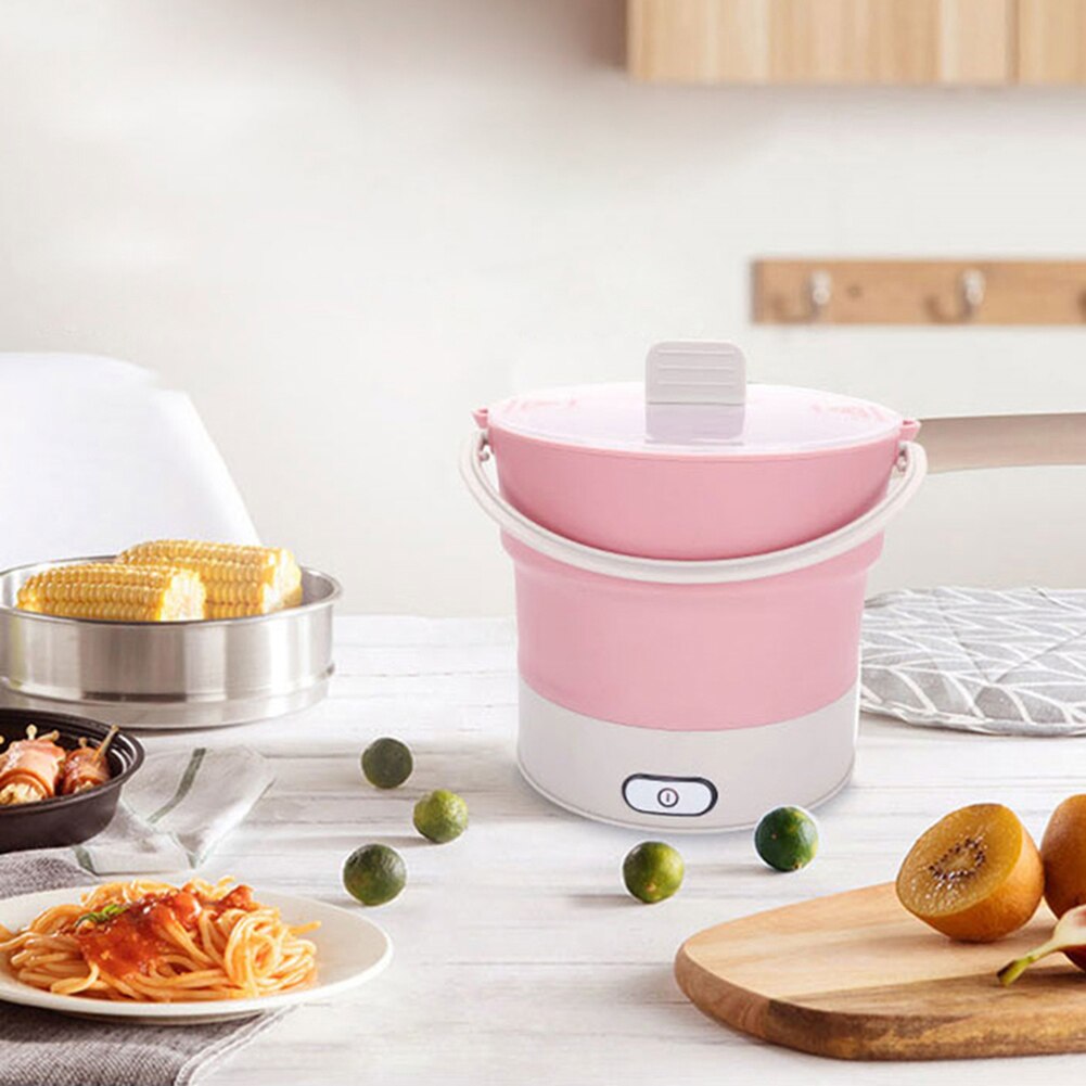 Draagbare Vouwen Stoomboot Pot Stoven Koken Mini Pan Siliconen Waterkoker
