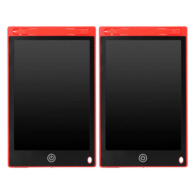 2Pcs 8.5in Electronic Figure LCD Writing Pad Drawing Children Notebook for Family School digital tablets Children Writing Pad: Red
